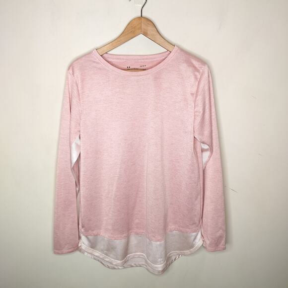 Under Armour Long Sleeve Top Tunic Layered Hem Heat Gear - Picture 1 of 8